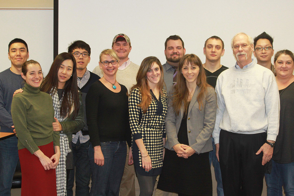 Dr. Ken Meier shares lecture and ideas with PhD students