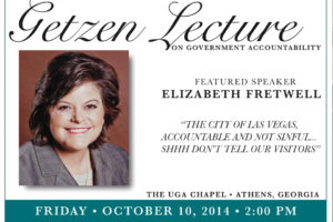 2014 Getzen Lecture on Government Accountability