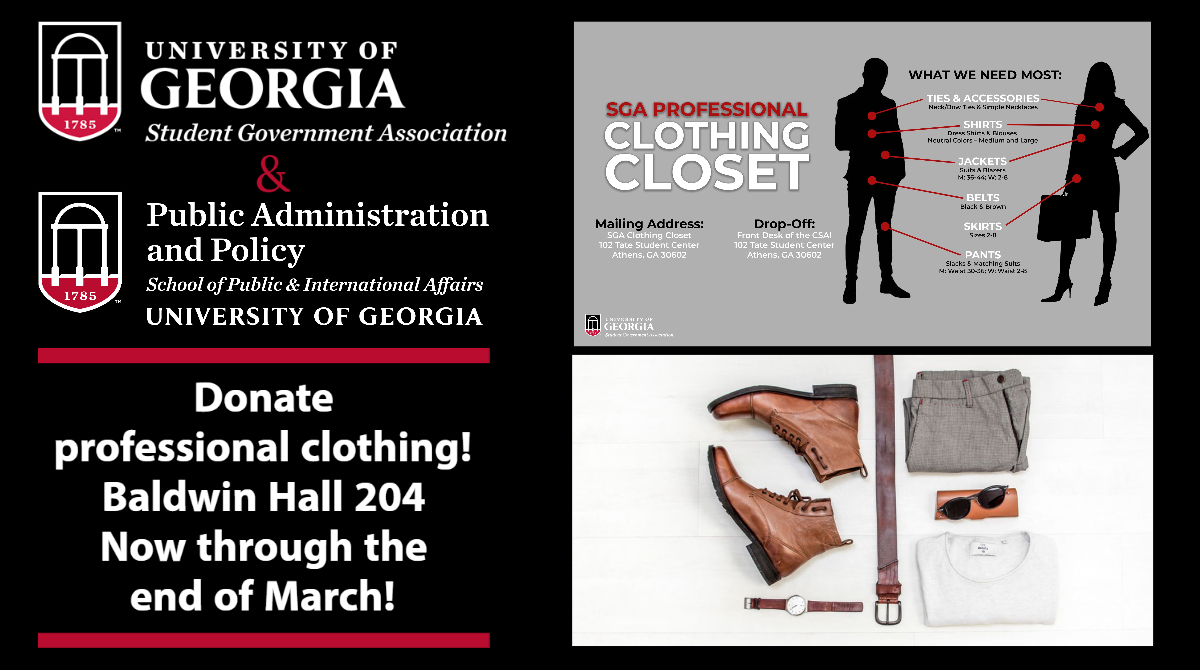 Public Administration & Policy March 2020 Nonprofit of the Month: SGA Professional Clothing Closet