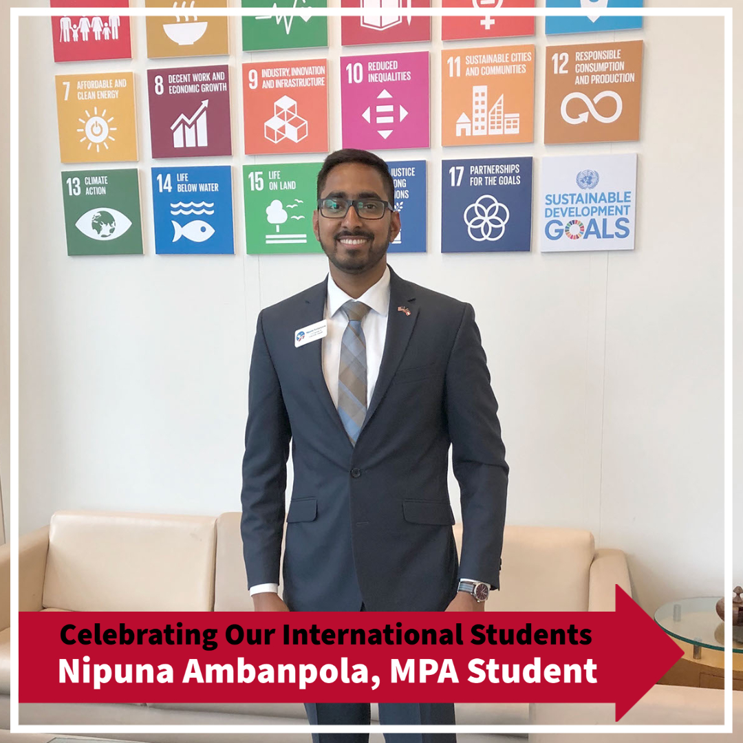 International Education Month: PADP Celebrates MPA Student Nipuna Ambanpola