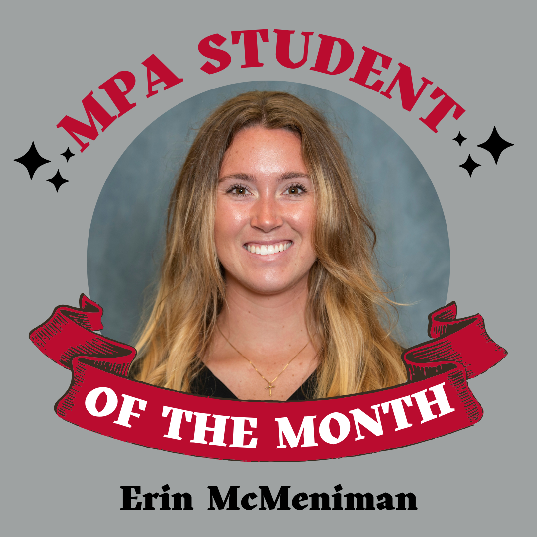 January 2024 MPA Student of the Month: Erin McMeniman