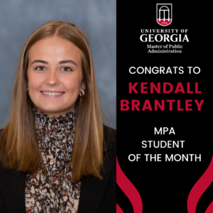 October 2024 MPA Student of the Month: Kendall Brantley