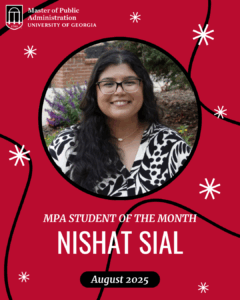 August 2025 MPA Student of the Month: Nishat Sial