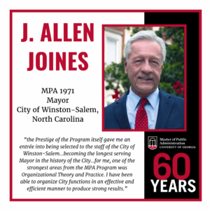 MPA 60th Anniversary Alumni Highlight: J. Allen Joines