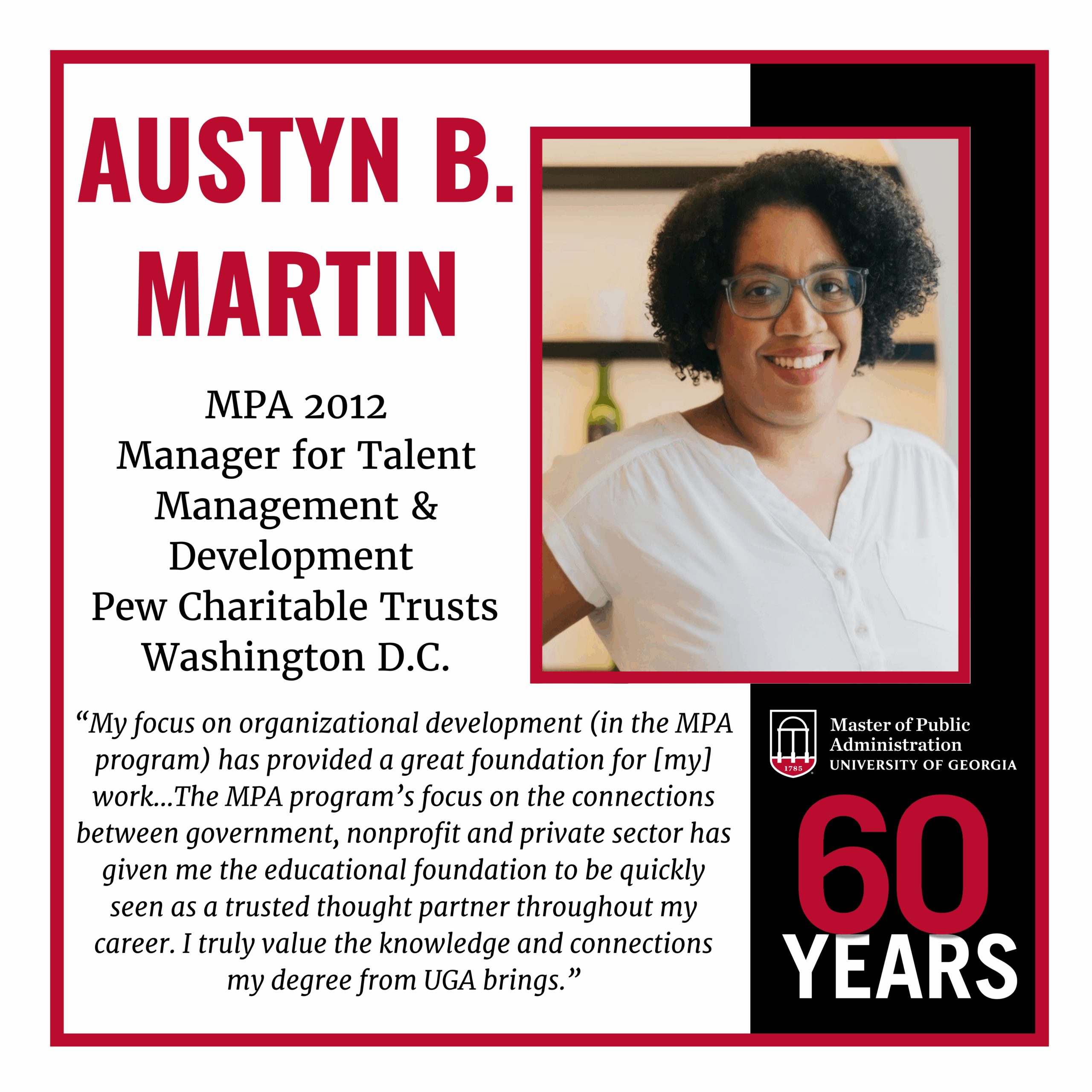 MPA 60th Anniversary Alumni Highlight: Austyn B. Martin
